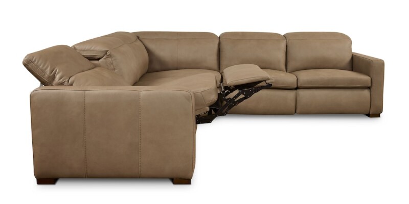 Caswell Leather Power Reclining L-Shaped Sectional 3664LSECTPGB