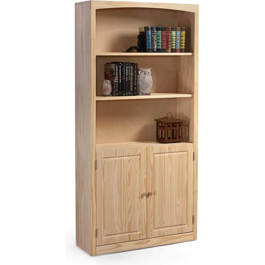 Pine Bookcases Pine Bookcase 36 x 72 - Doors - 3672D 3672D