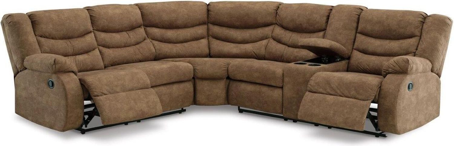Partymate 2-Piece Reclining Sectional with Console In Brindle 36902S1
