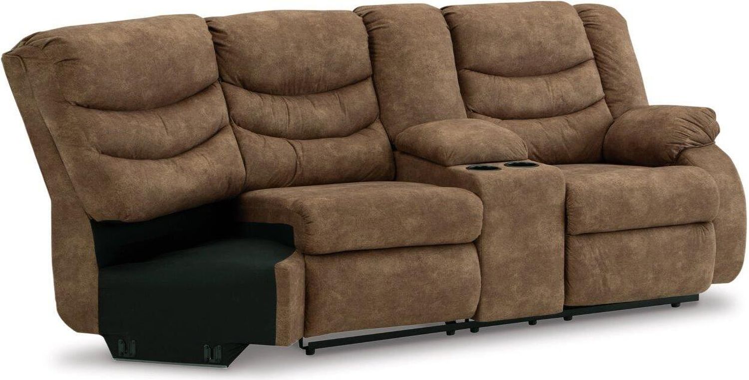 Partymate 2-Piece Reclining Sectional with Console In Brindle 36902S1