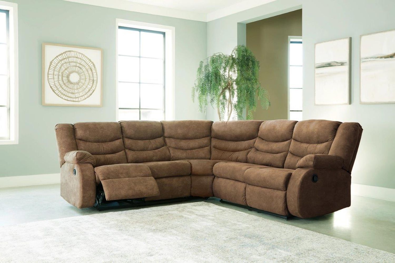 Partymate 2-Piece Reclining Sectional In Brindle 36902S2