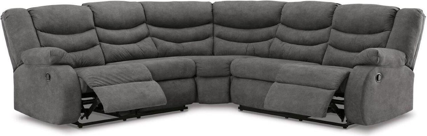 Partymate 2-Piece Reclining Sectional In Slate 36903S2