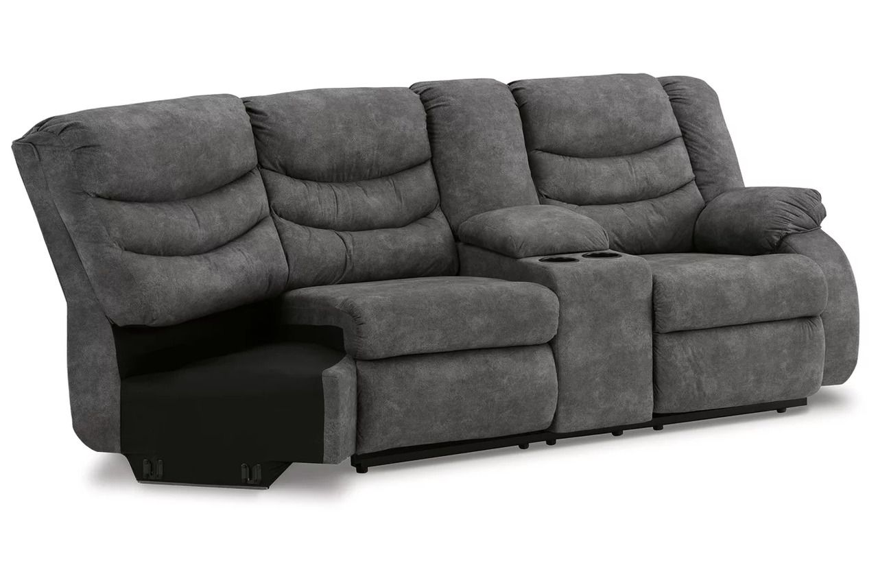 Partymate 2-Piece Reclining Sectional In Slate 36903S2