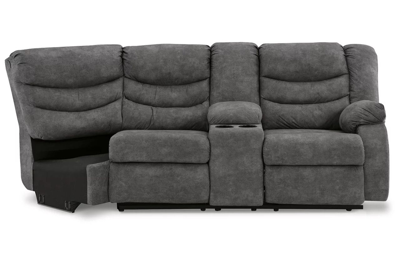 Partymate 2-Piece Reclining Sectional In Slate 36903S2