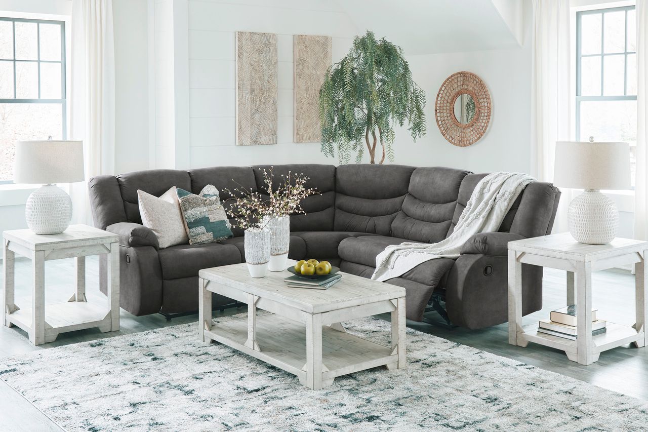 Partymate 2-Piece Reclining Sectional In Slate 36903S2