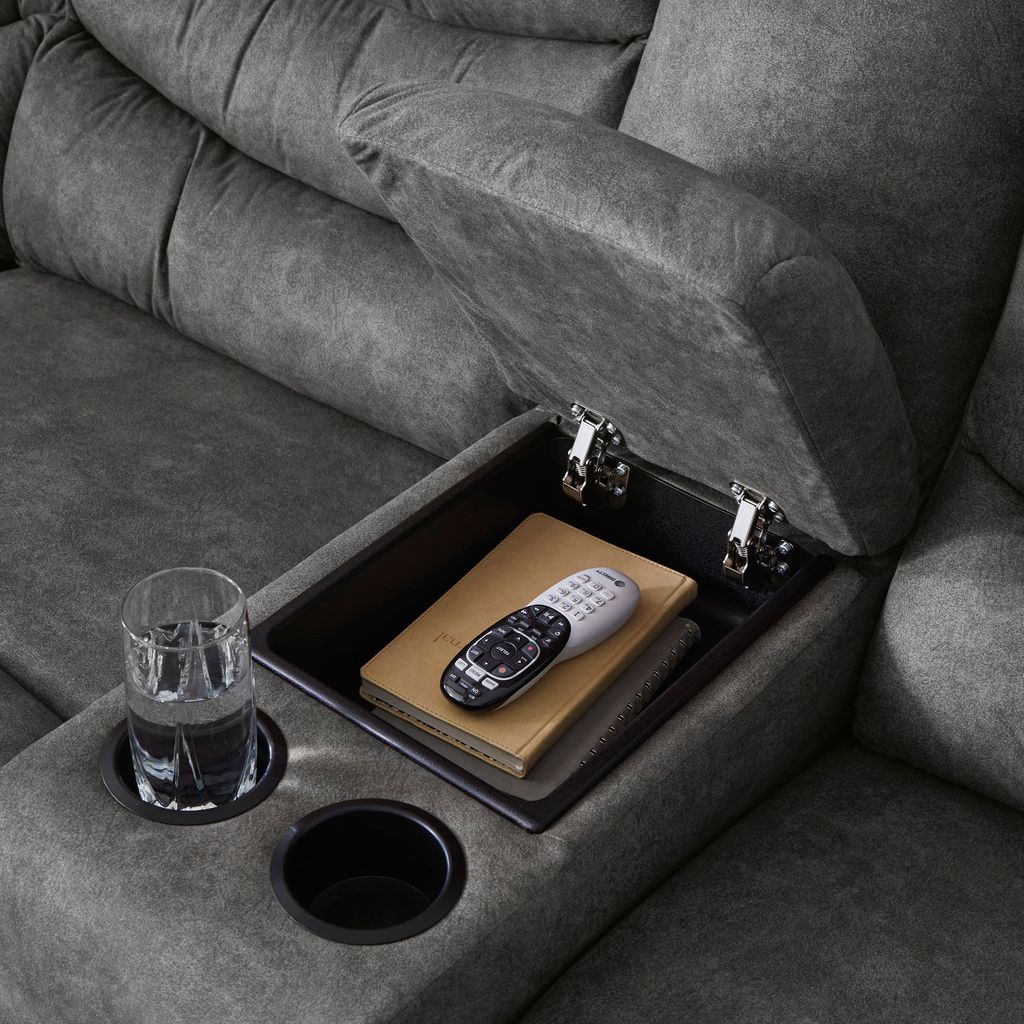 Partymate 2-Piece Reclining Sectional In Slate 36903S2