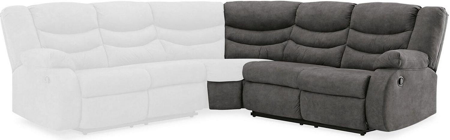 Partymate 2-Piece Reclining Sectional In Slate 36903S2