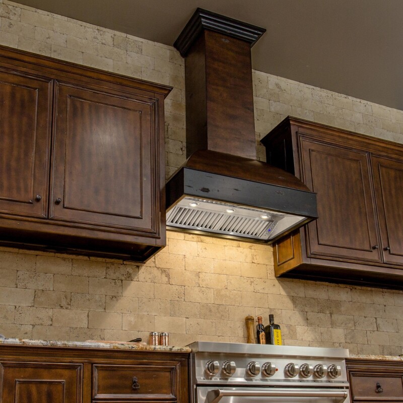 36" Ducted Wooden Wall Mount Range Hood - 36 inch 369AW36