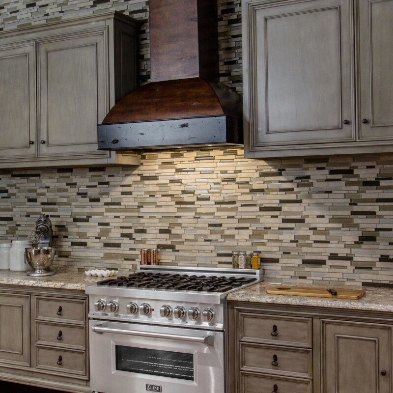 36" Ducted Wooden Wall Mount Range Hood with Dual Remote Blower - 36 Inch / 700 369AWRD36