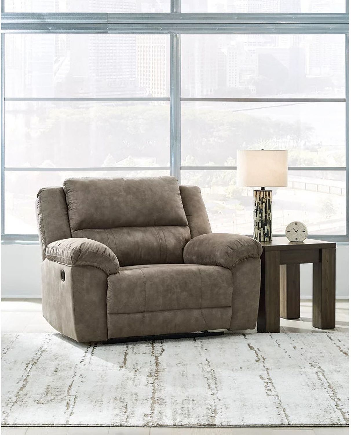 Laresview Oversized Recliner In Fossil 3720352