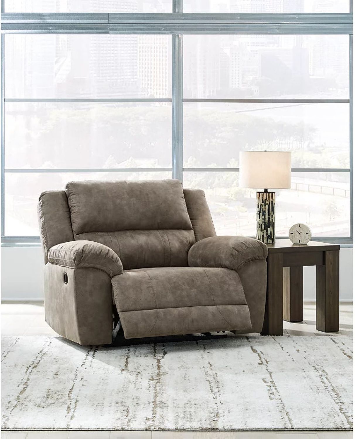 Laresview Oversized Recliner In Fossil 3720352