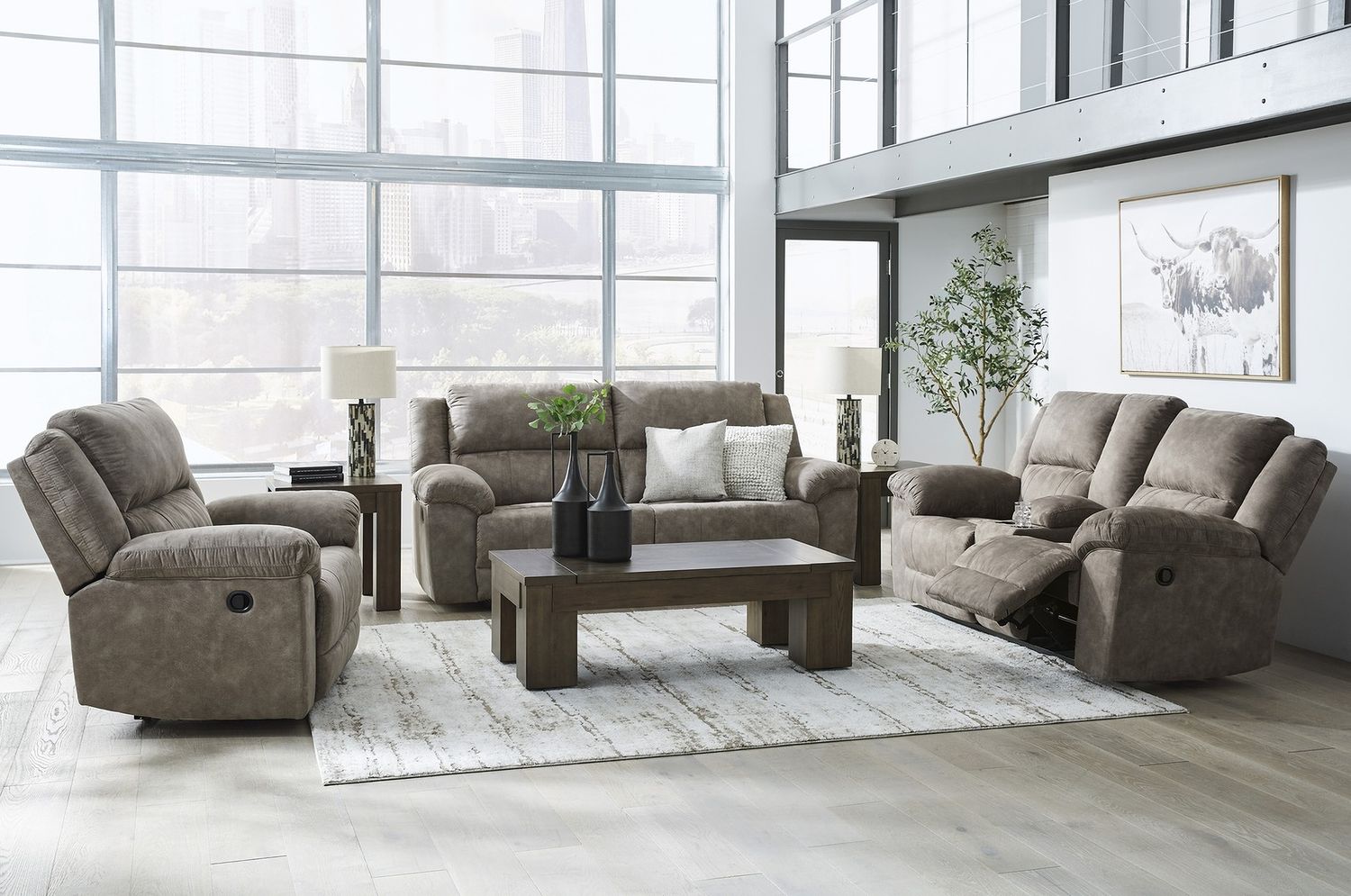 Laresview Oversized Recliner In Fossil 3720352