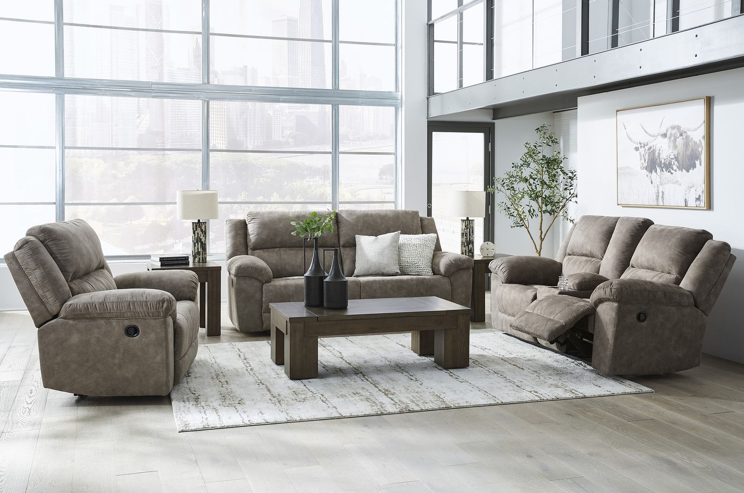 Laresview Reclining Sofa In Fossil 3720381
