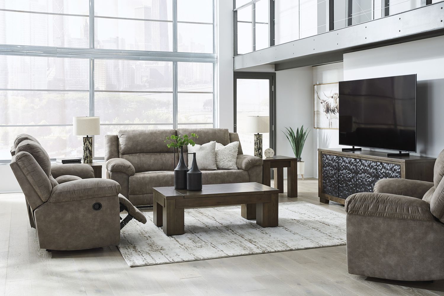 Laresview Reclining Sofa In Fossil 3720381