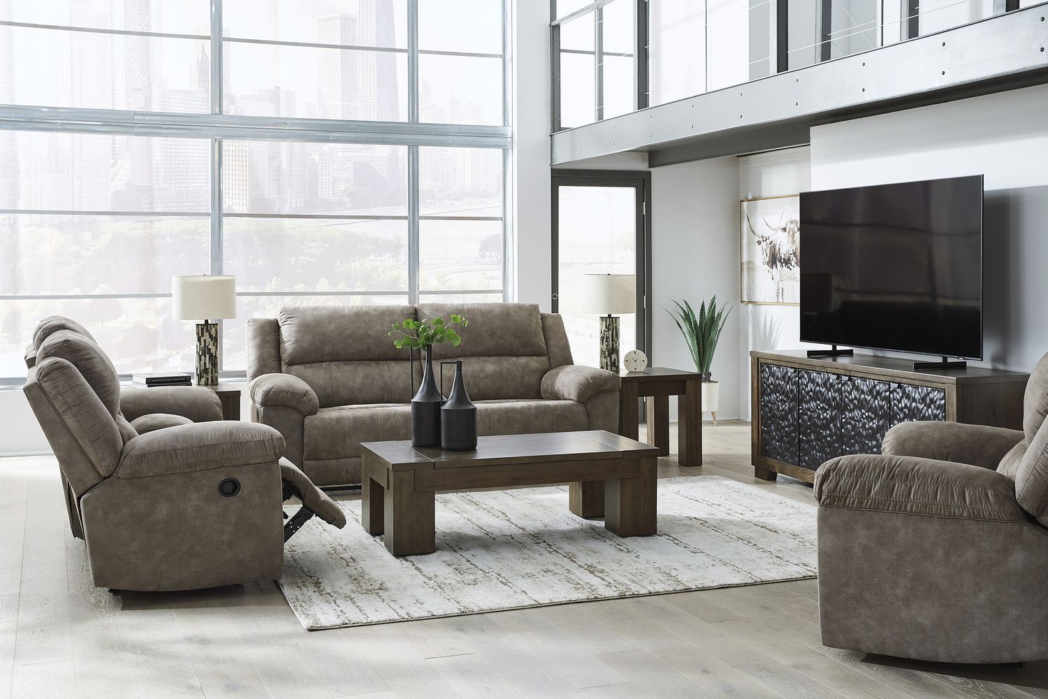 Laresview Reclining Sofa In Fossil 3720381
