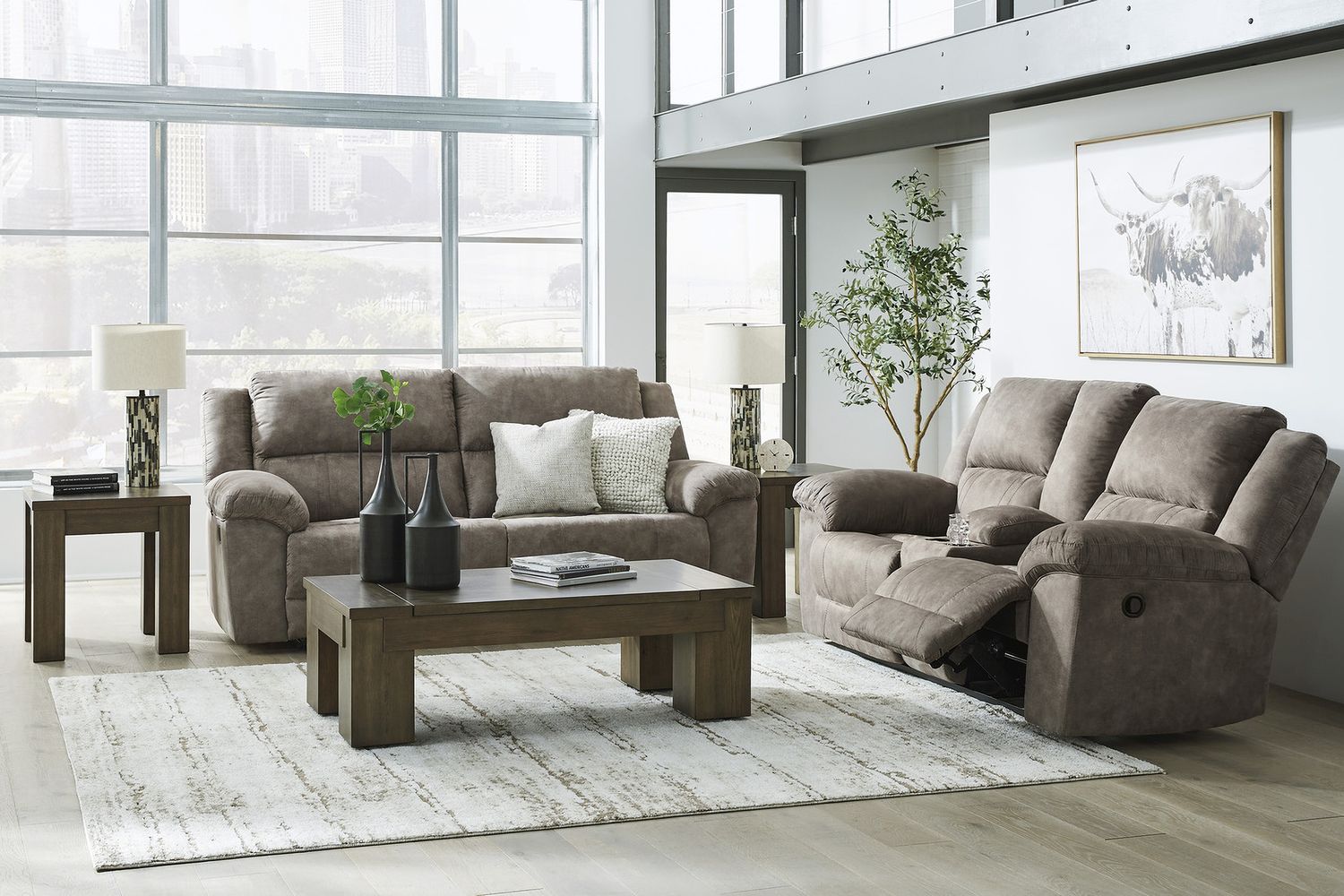 Laresview Reclining Sofa In Fossil 3720381