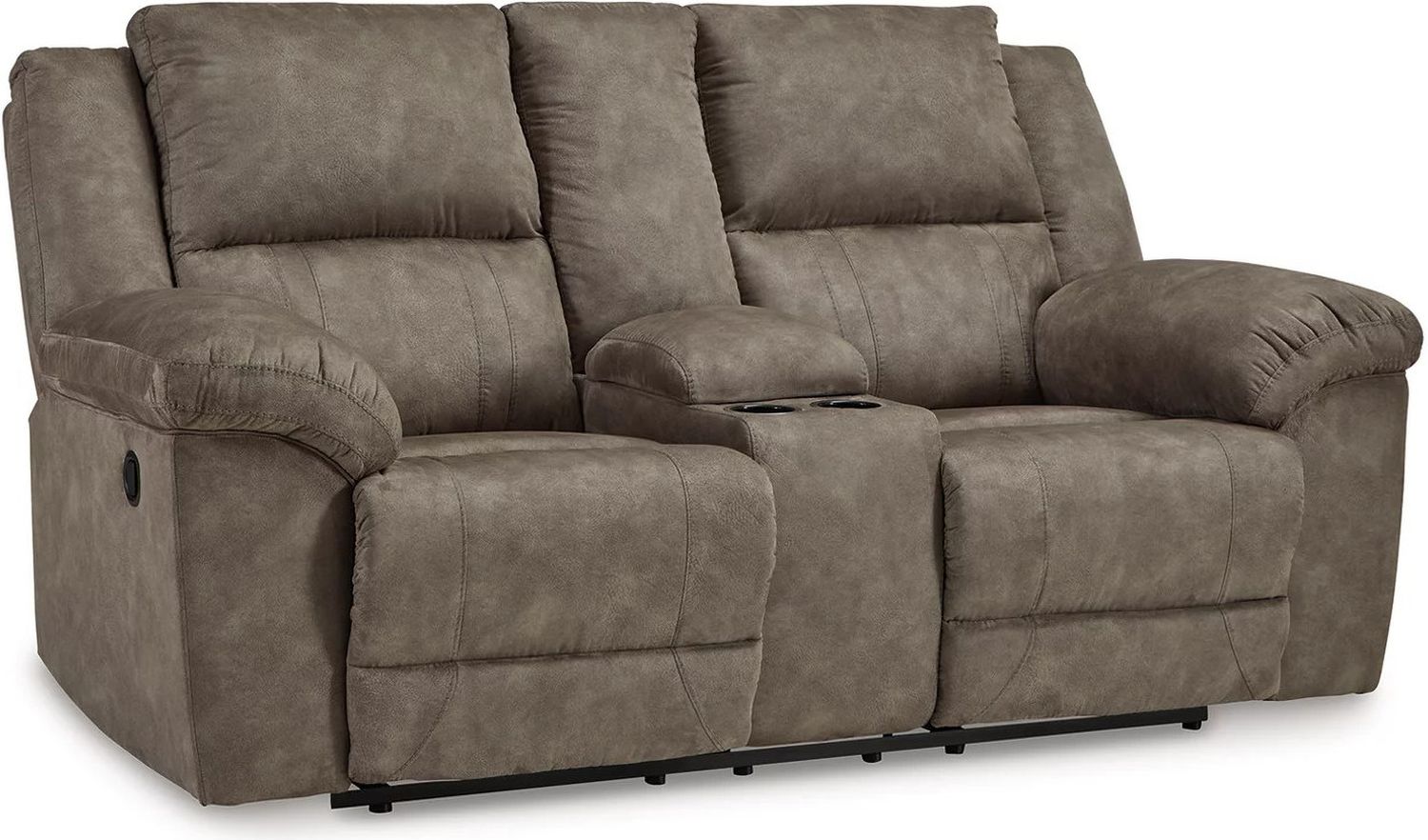 Laresview Reclining Loveseat with Console In Fossil 3720394