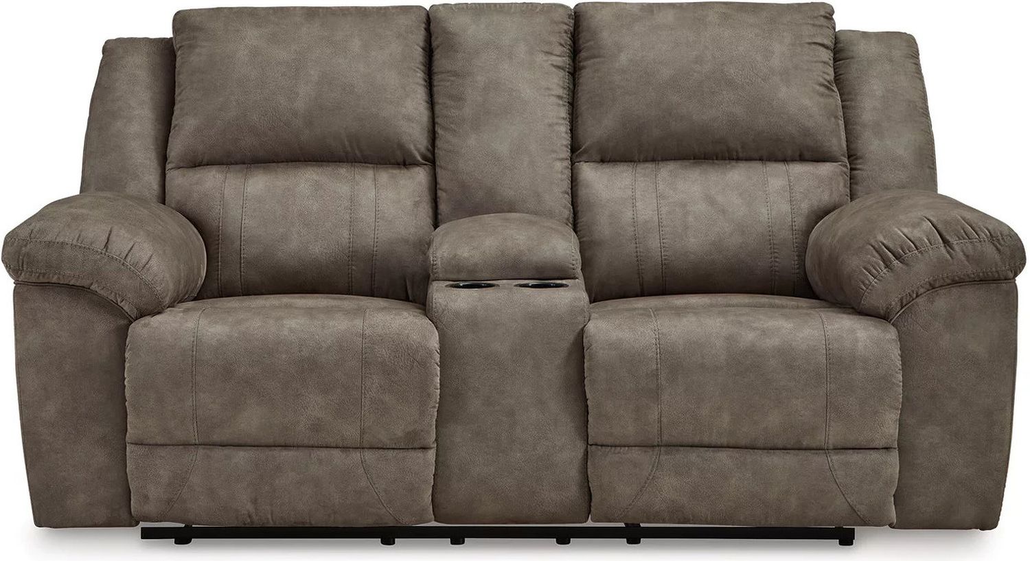 Laresview Reclining Loveseat with Console In Fossil 3720394
