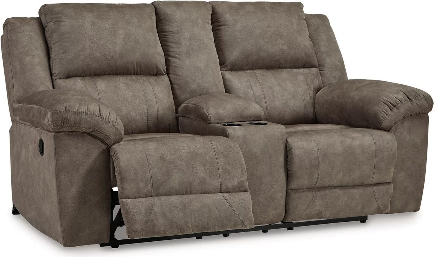 Laresview Reclining Loveseat with Console In Fossil 3720394