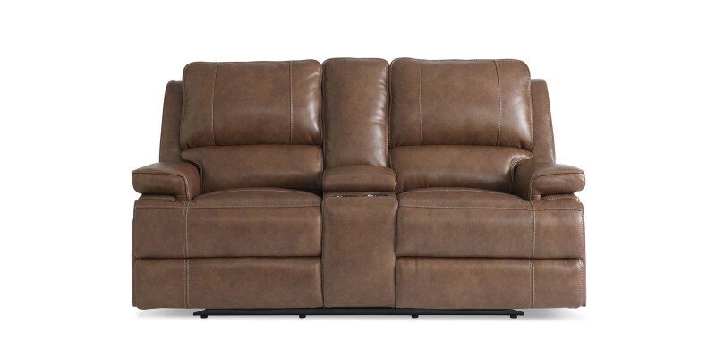 Parsons Leather Power Reclining Loveseat with Center Console 3729PC42U