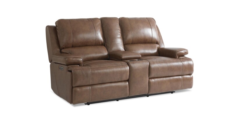 Parsons Leather Power Reclining Loveseat with Center Console 3729PC42U