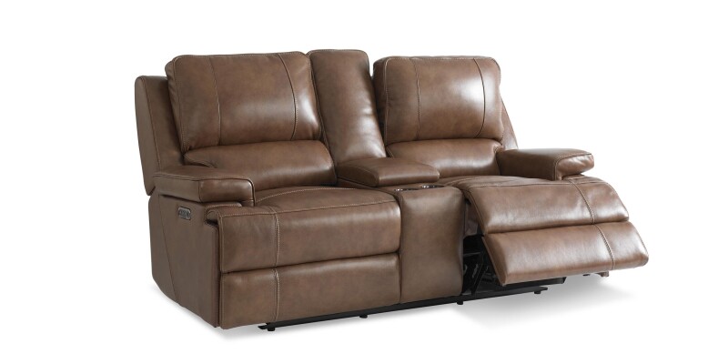 Parsons Leather Power Reclining Loveseat with Center Console 3729PC42U