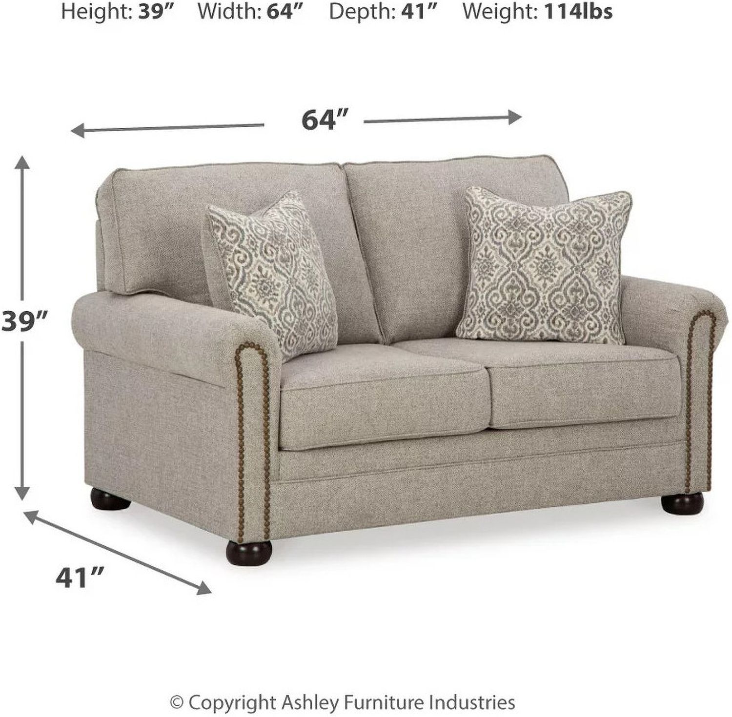 Gaelon Loveseat In Dune 3730735