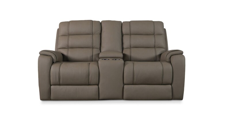Wendell Leather Power Reclining Loveseat with Center Console 3732PC42D