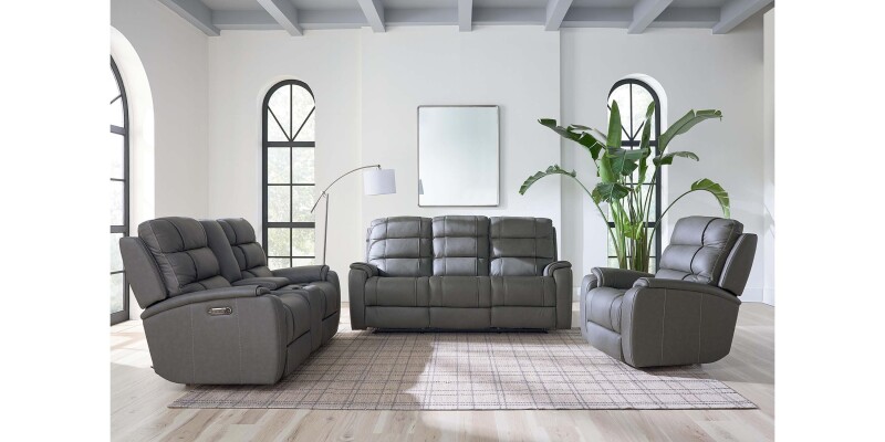 Wendell Leather Power Reclining Loveseat with Center Console 3732PC42G