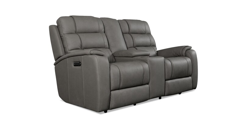 Wendell Leather Power Reclining Loveseat with Center Console 3732PC42G