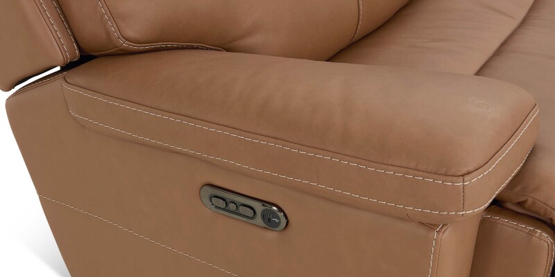 Fletcher Leather Power Reclining Sectional 3733MSECTA