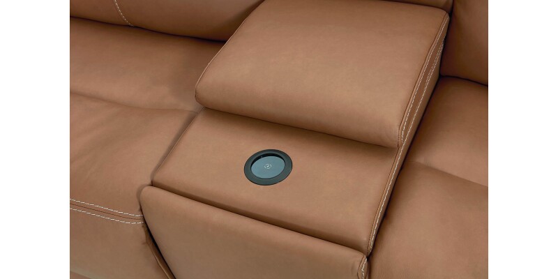 Fletcher Leather Power Reclining Sectional 3733MSECTA