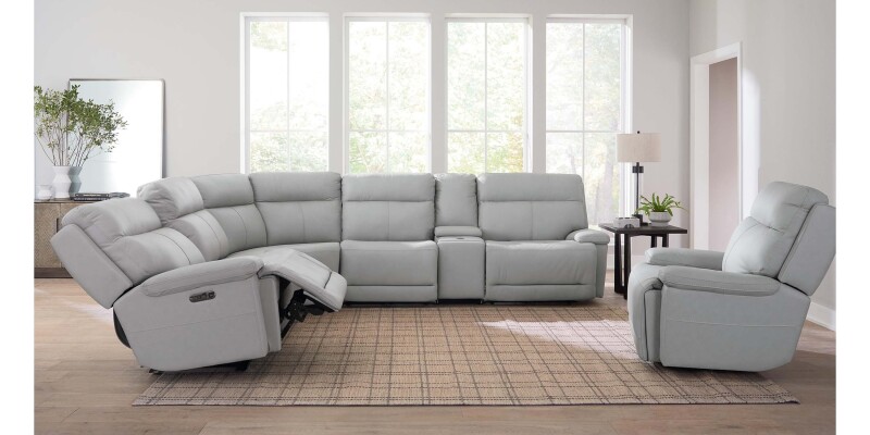Fletcher Leather Power Reclining Sectional 3733MSECTG