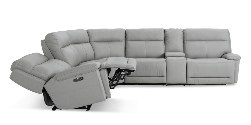 Fletcher Leather Power Reclining Sectional 3733MSECTG