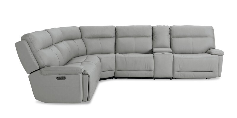 Fletcher Leather Power Reclining Sectional 3733MSECTG