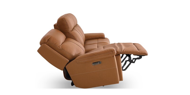 Fletcher Leather Power Reclining Sofa 3733P62A