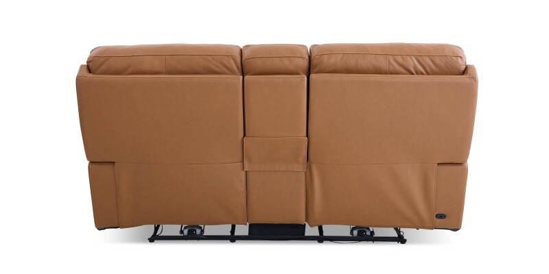 Fletcher Leather Power Reclining Loveseat with Center Console 3733PC42A