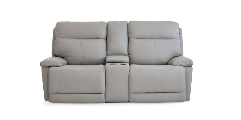 Fletcher Leather Power Reclining Loveseat with Center Console 3733PC42G