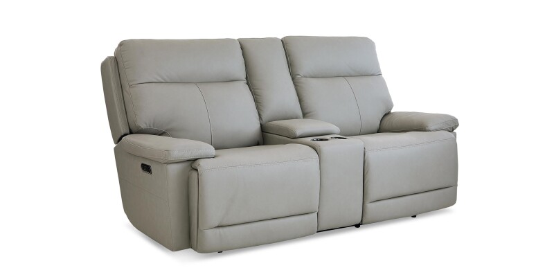 Fletcher Leather Power Reclining Loveseat with Center Console 3733PC42G