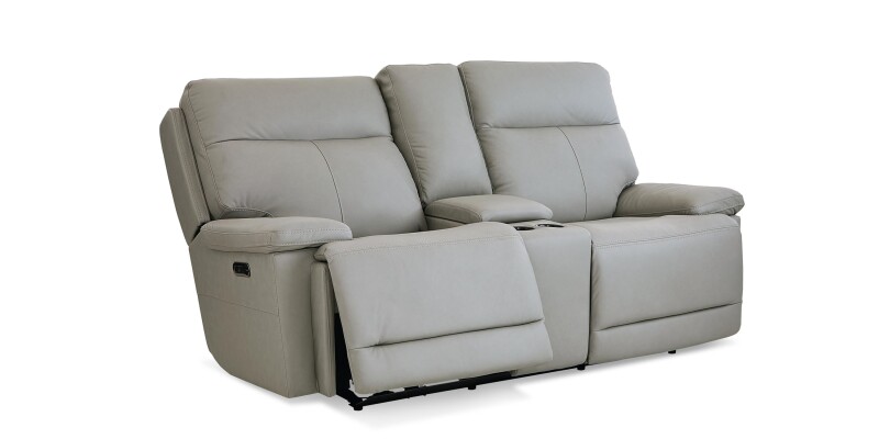 Fletcher Leather Power Reclining Loveseat with Center Console 3733PC42G