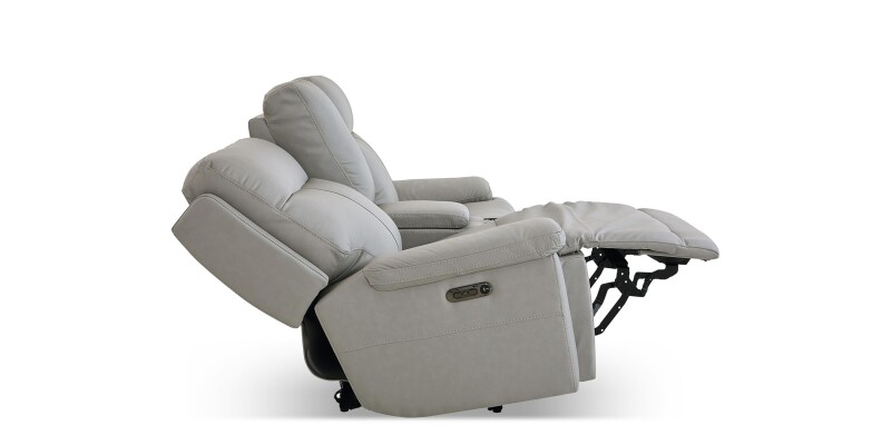 Fletcher Leather Power Reclining Loveseat with Center Console 3733PC42G