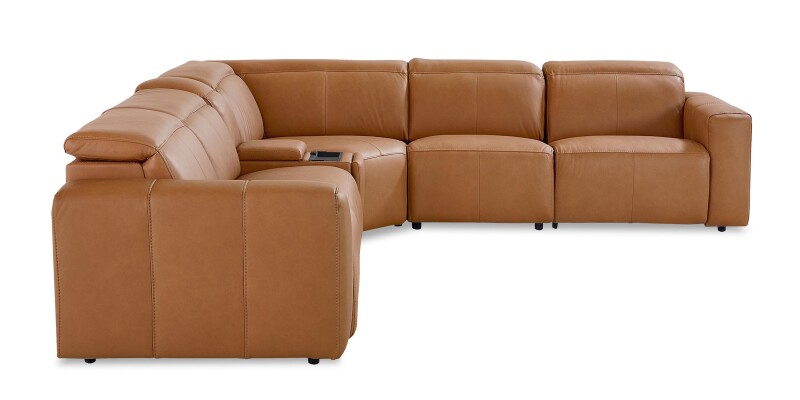 Airy Leather Power Reclining Sectional 3734LSECT6A