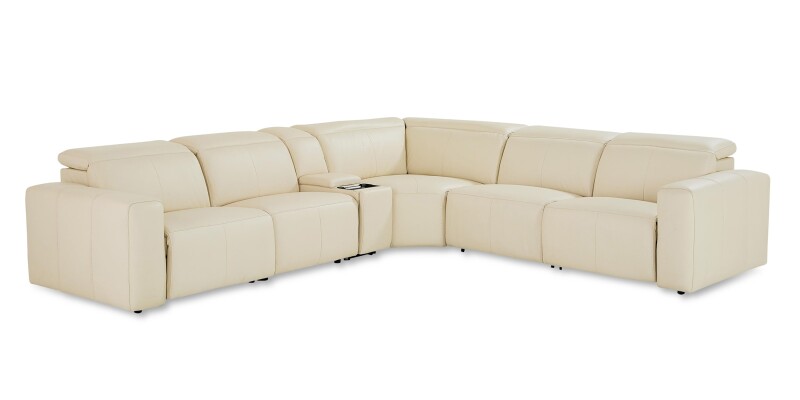 Airy Leather Power Reclining Sectional 3734LSECT6L