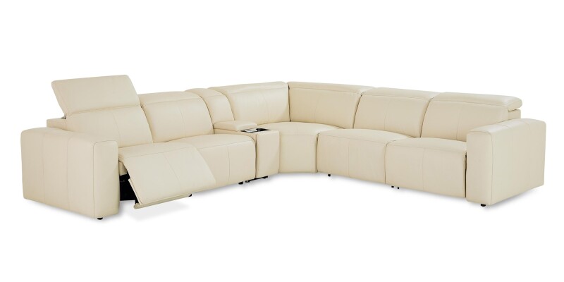 Airy Leather Power Reclining Sectional 3734LSECT6L