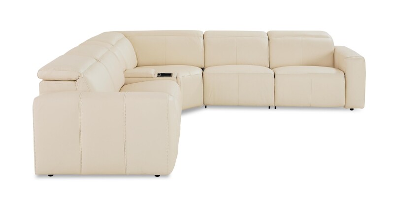 Airy Leather Power Reclining Sectional 3734LSECT6L