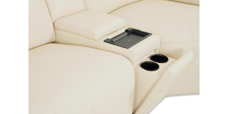 Airy Leather Power Reclining Sectional 3734LSECT6L