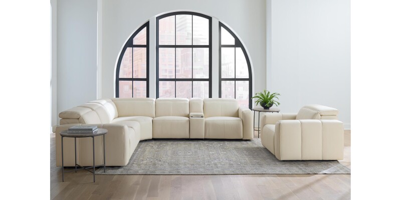 Airy Leather Power Recliner 3734P0L
