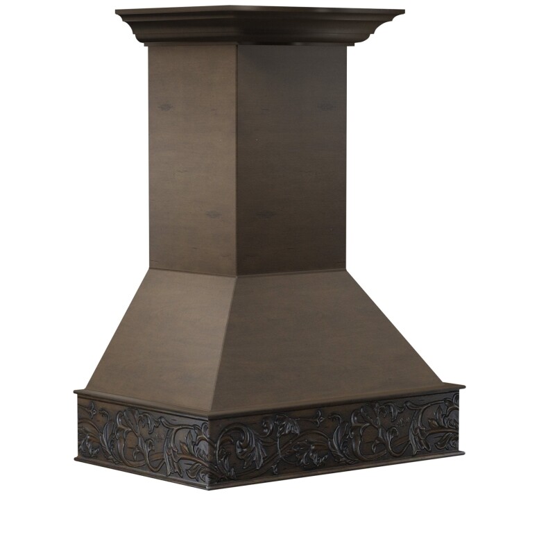 Wooden Wall Mount Range Hood - Includes Dual Remote Motor (373NN-RD) - 30 Inch / 700 373NNRD30
