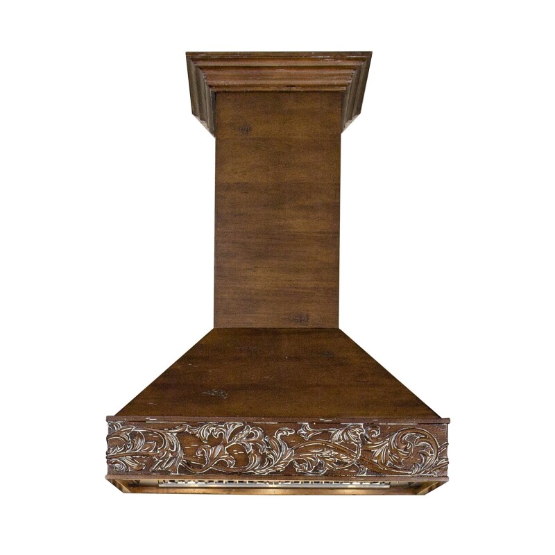 Wooden Wall Mount Range Hood - Includes Motor (373RR) - 48 inch 373RR48
