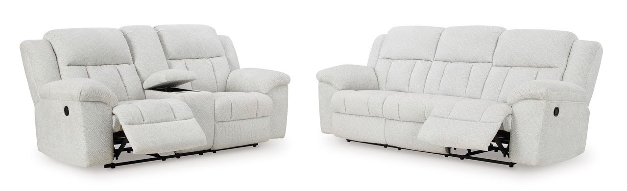 Frohn Reclining Sofa In Snow 3740588
